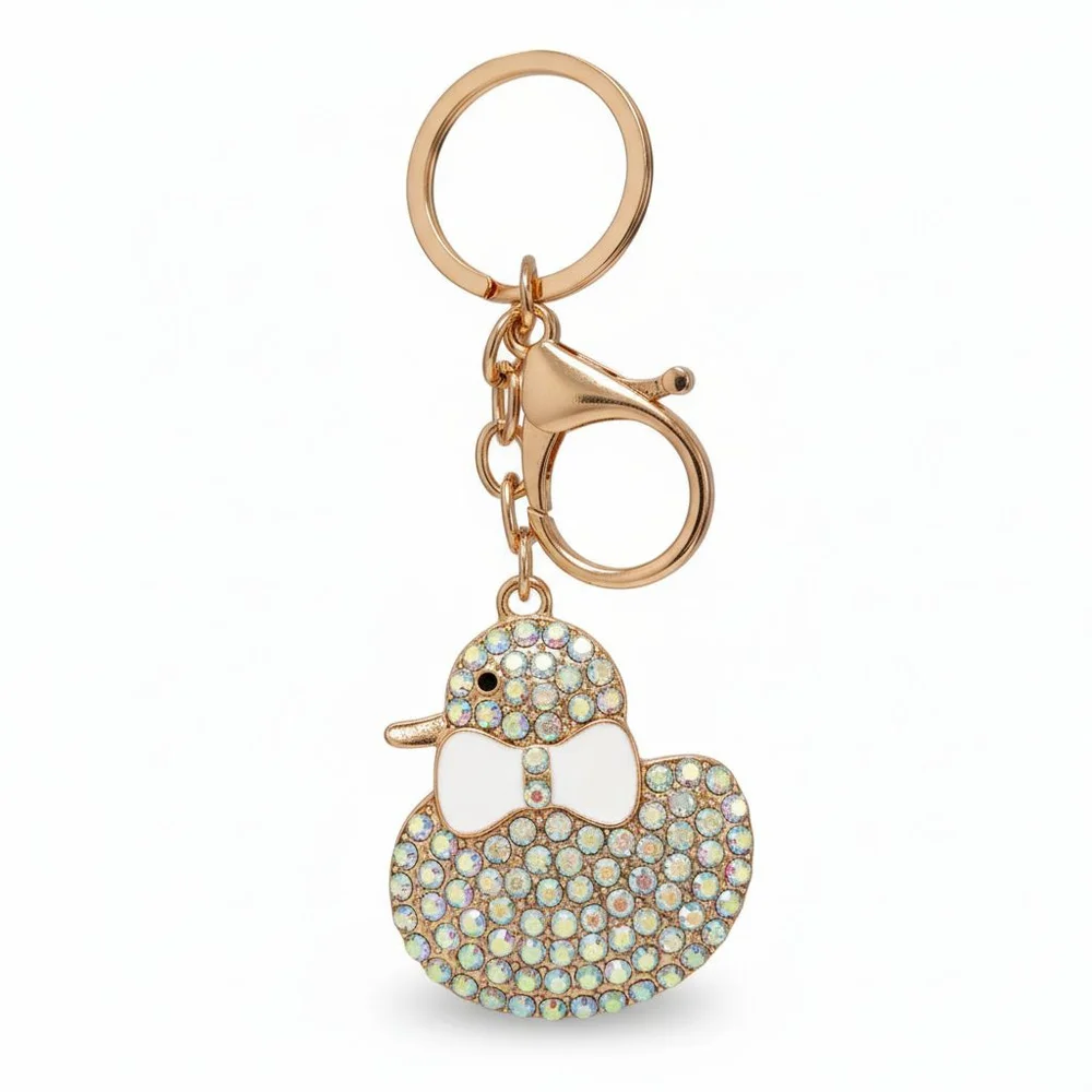 Duck your Favorite Valentine! Cute Iridescent Keychain Purse Backpack Charm!